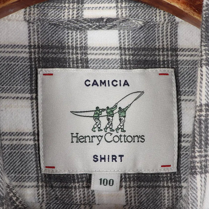 [BUNJANG] Henry Cotton Slim Fit Check Shirt 100 / 헨리코튼 슬림핏 체크 셔츠 100 / k2395