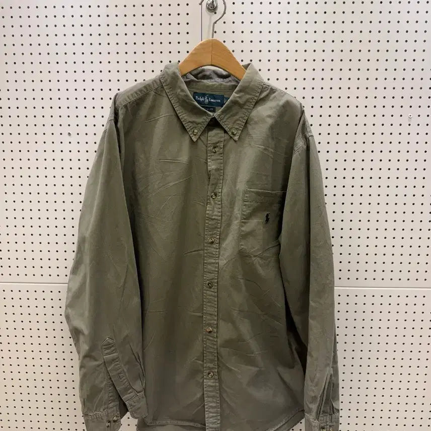 [BUNJANG] Polo Ralph Lauren Button Down Shirt Olive U901 / 폴로 랄프로렌 버튼다운 셔츠 올리브 U901