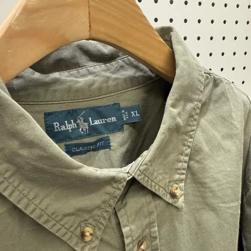 [BUNJANG] Polo Ralph Lauren Button Down Shirt Olive U901 / 폴로 랄프로렌 버튼다운 셔츠 올리브 U901