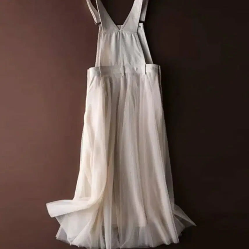 [BUNJANG] Unbranded Chiffon Jumper Dress / 쉬폰 캉캉 멜빵 치마