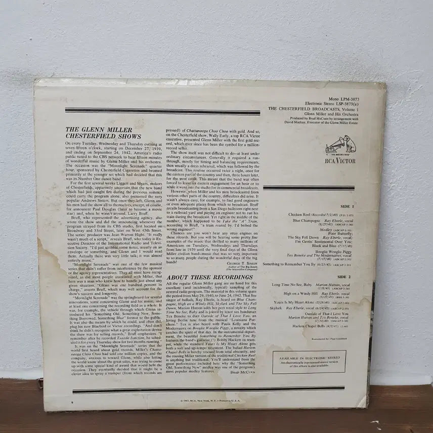 [BUNJANG] Glenn Miller Orchestra LP - US Version - Jazz / 글렌 밀러 오케스트라 LP 미국반  재즈