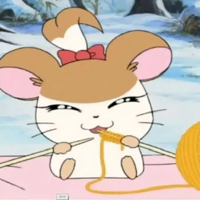 [BUNJANG] Hamster PonyTail Figure / (미개봉 새상품) 고전 햄토리 피규어 포니테일짱 뜨개햄