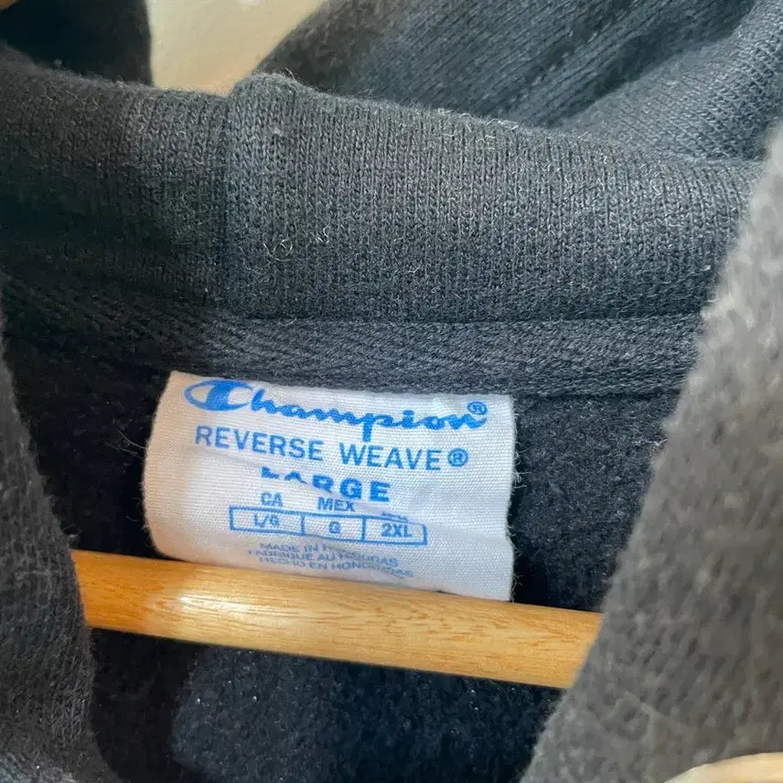 [BUNJANG] Champion Hoodie Black L / 챔피온 기모 후드티 블랙 L