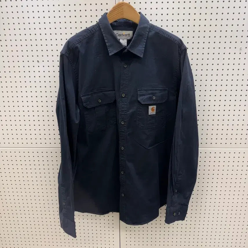 [BUNJANG] Carhartt Two Pocket Work Shirt Navy U902 / 칼하트 투포켓 워크 셔츠 네이비 U902