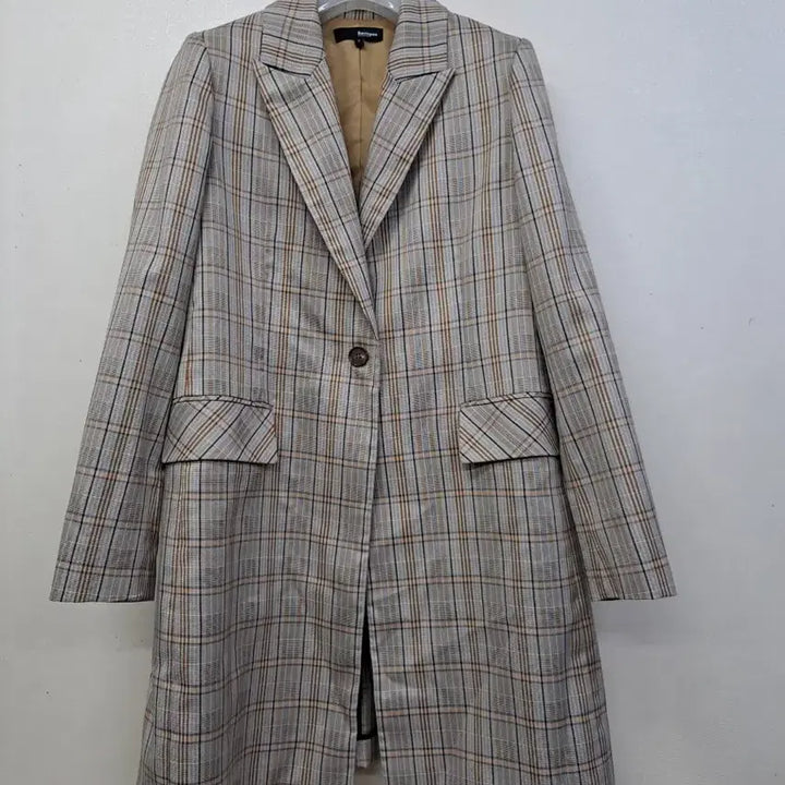 [BUNJANG] Unisex Long Check Jacket / 첵크 롱자켓77