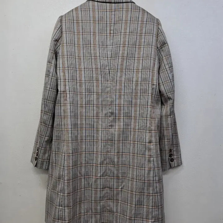 [BUNJANG] Unisex Long Check Jacket / 첵크 롱자켓77