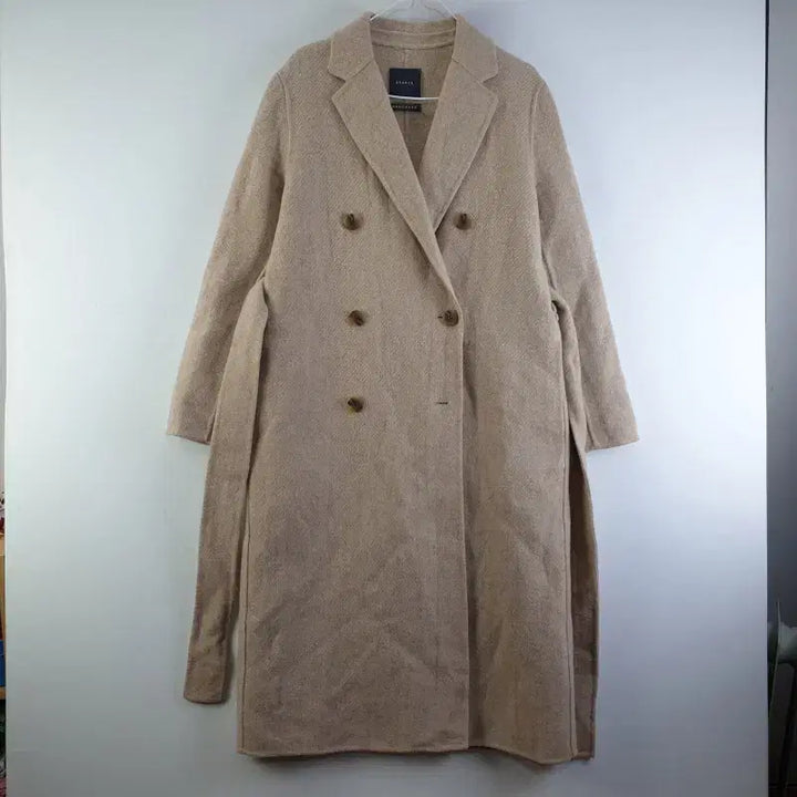 [BUNJANG] STABLE Beige Belt Long Coat / STABLE 여성FREE 베이지 벨트 롱코트 M0734