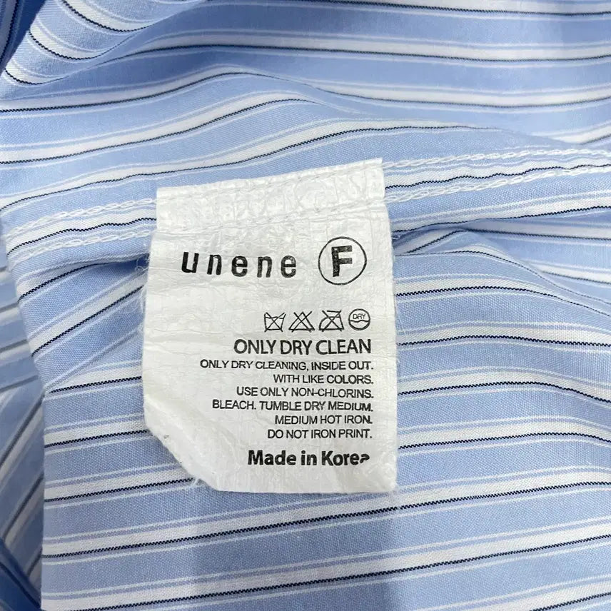 [BUNJANG] unene Oversized Striped Cotton Shirt - Blue / unene 오버핏 스트라이프 코튼 셔츠 블루