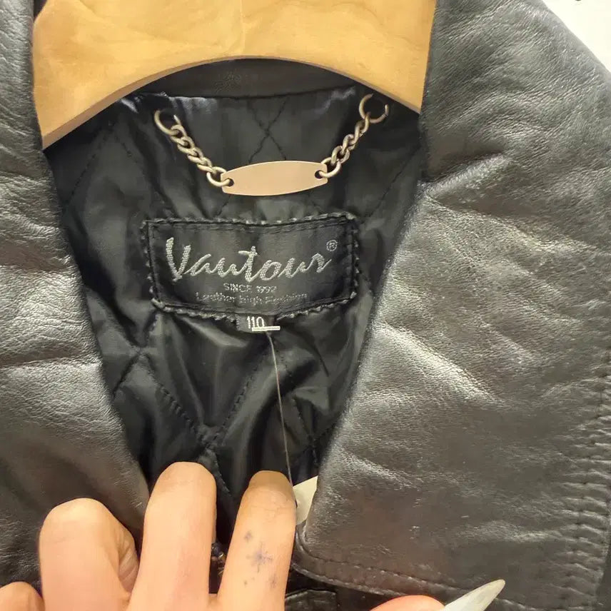 [BUNJANG] Vintage Leather Blouson Jacket U903 / 반투어 빈티지 레더 블루종 자켓 U903