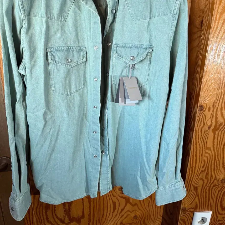 [BUNJANG] Tom Ford Green Denim Shirt / 톰포드 그린 데님 청 셔츠 새상품 판매 합니다.