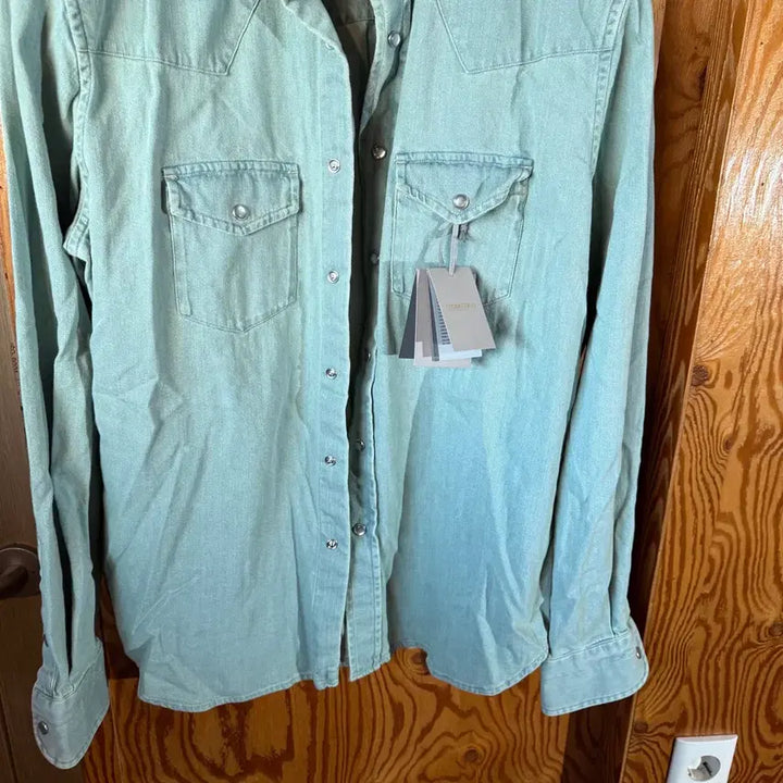 [BUNJANG] Tom Ford Green Denim Shirt / 톰포드 그린 데님 청 셔츠 새상품 판매 합니다.