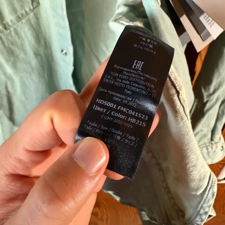 [BUNJANG] Tom Ford Green Denim Shirt / 톰포드 그린 데님 청 셔츠 새상품 판매 합니다.