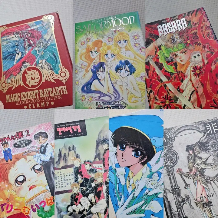 [BUNJANG] CLAMP Illustration Book Bundle / 고전 애니 만화 일러스트집 화보 화집 고전문구 고전잡지 클램프