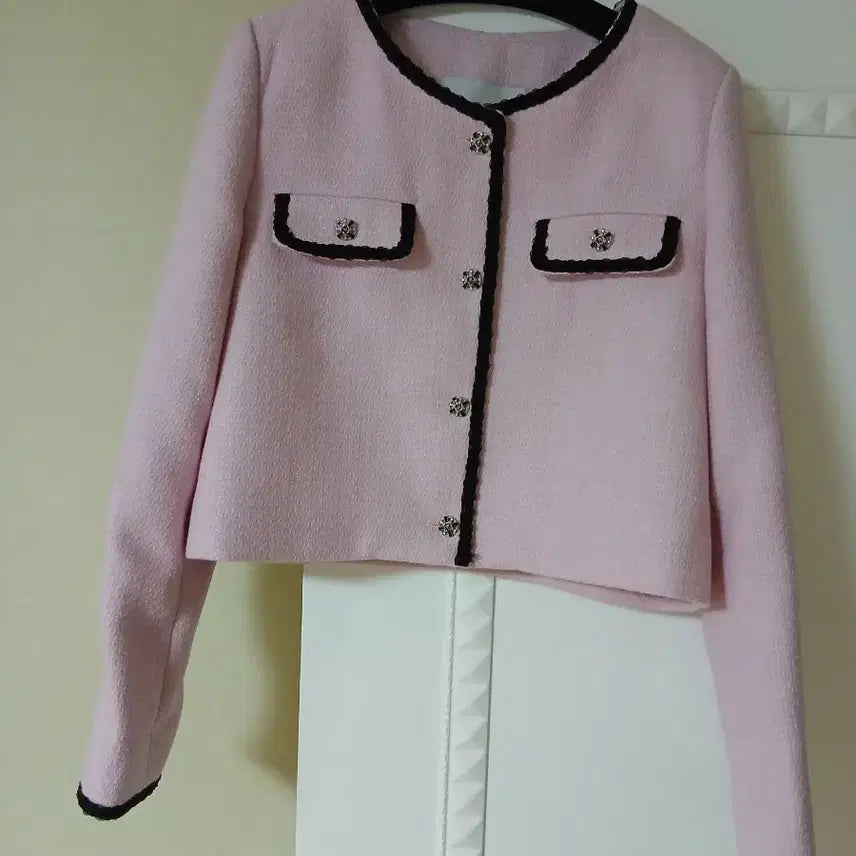 [BUNJANG] Tweed Jacket Pink Tweed Jacket / 청담동며느리 트위드 자켓 샤넬스타일 트위드 핑크 자켓