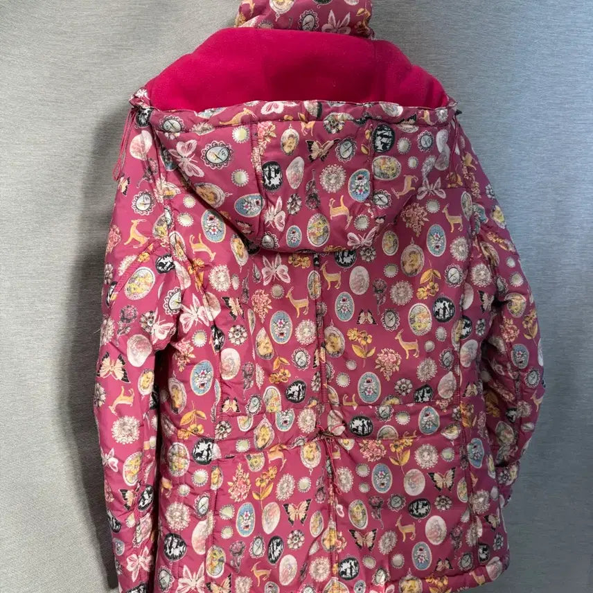 [BUNJANG] Oillily Pink Pattern Padded Jumper / Oillily  오일릴리 핑크 패턴 패딩 점퍼