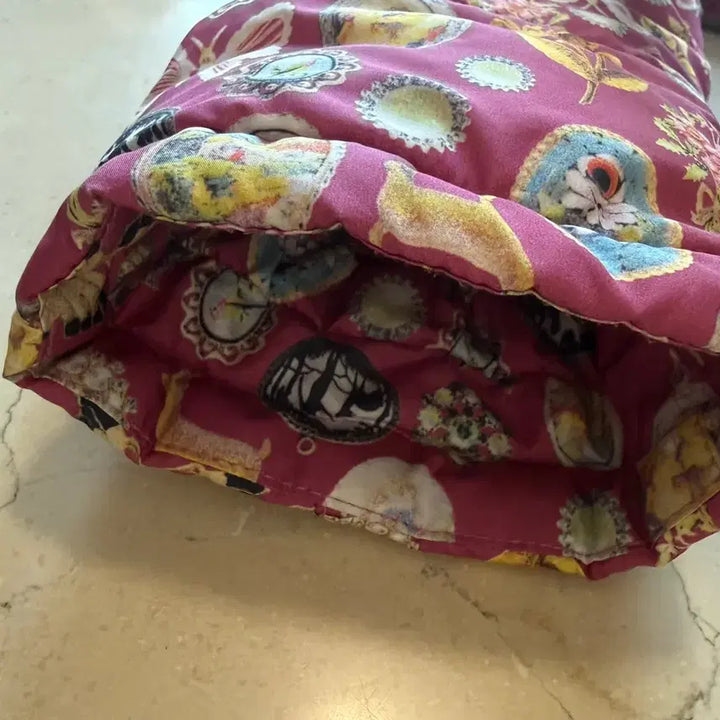 [BUNJANG] Oillily Pink Pattern Padded Jumper / Oillily  오일릴리 핑크 패턴 패딩 점퍼