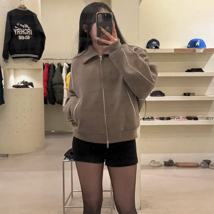 [BUNJANG] KIMHEE EUN Vintage Wool Zip-up Blouson Jacket U904 / 키뮤어 울 집업 블루종 자켓 U904