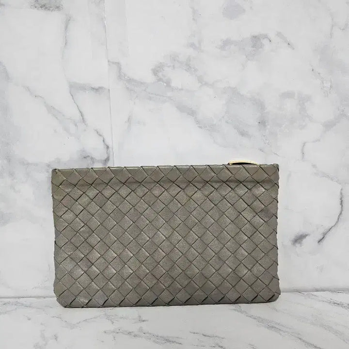 [BUNJANG] Bottega Veneta Weaving Clutch Bag Gray / 보테가베네타 위빙 클러치백 그레이