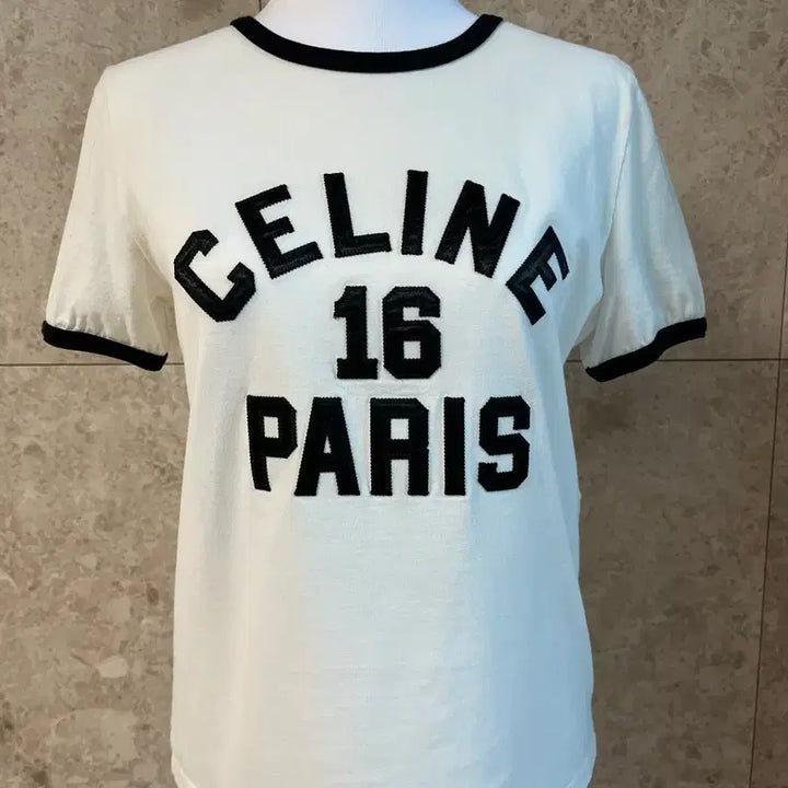 [SOLD OUT] 셀린느 16 PARIS 링거 티셔츠 화이트정품