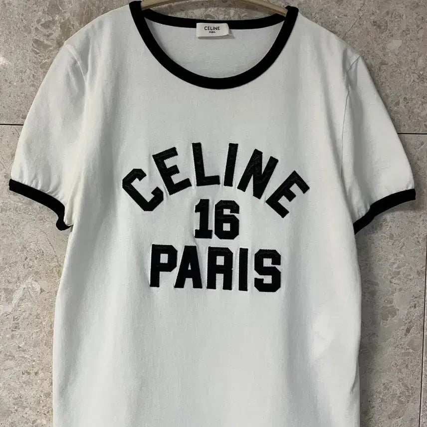 [SOLD OUT] 셀린느 16 PARIS 링거 티셔츠 화이트정품
