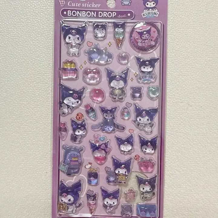 [SOLD OUT] 봉봉드롭 마이멜로디 쿠로미 입체스티커