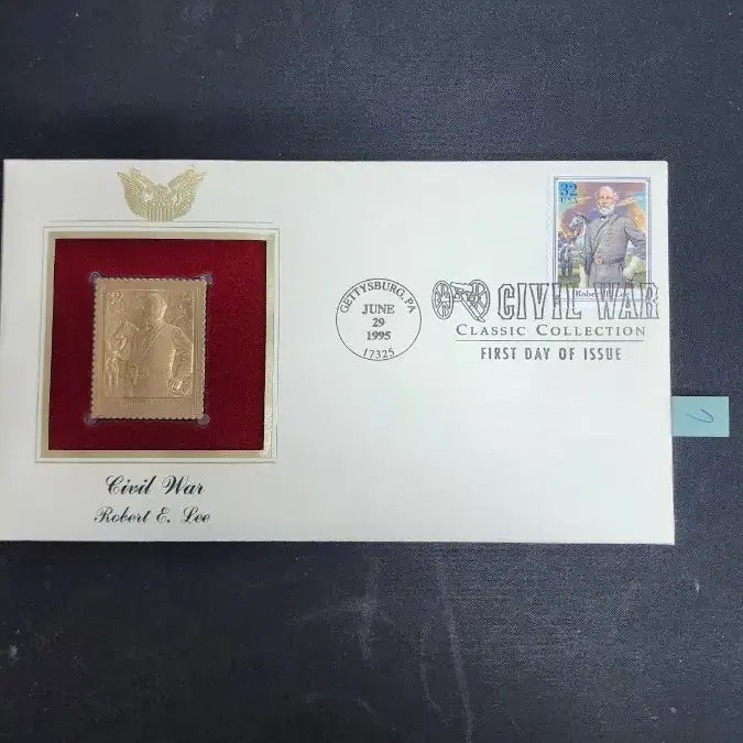 [BUNJANG] Vintage U.S. Gold Plated Stamps / 7번 미국 금도금 우표 초일봉투 옛날돈 옛날물건
