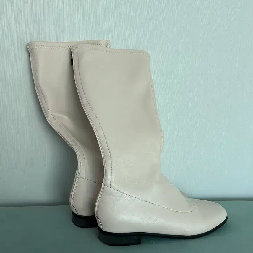 [BUNJANG] Ivory Long Boots / 아이보리 롱부츠