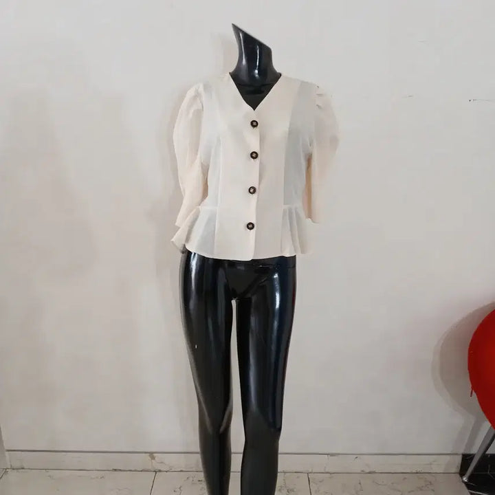 [BUNJANG] Unspecified Satin Blouse 55 / 025 샤틴 블라우스 55