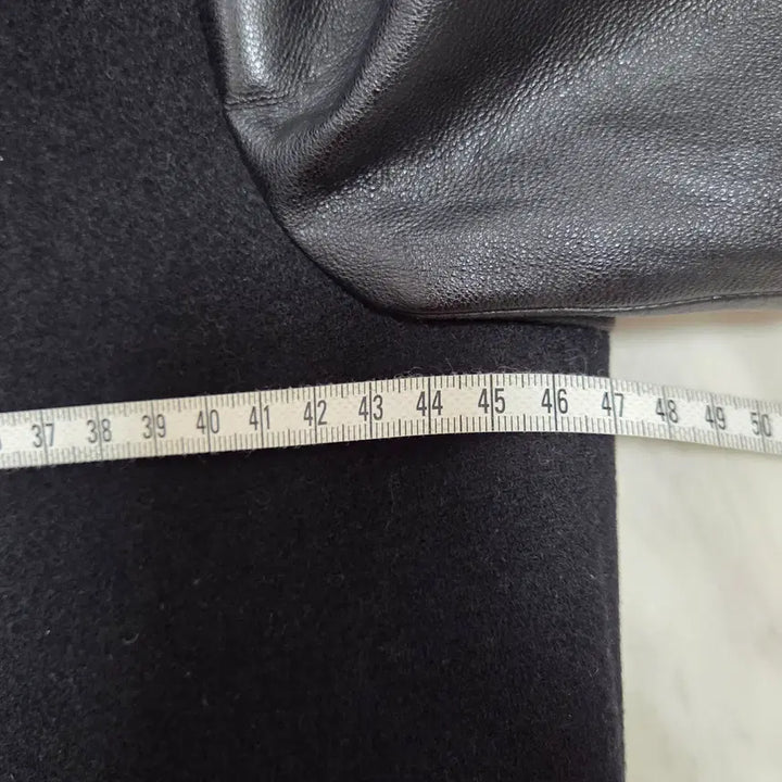 [BUNJANG] Theory Leather Mix Coat / 띠어리 가죽 믹스 코트