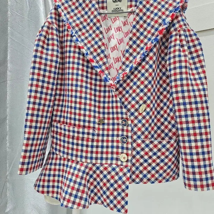 [BUNJANG] Lucky Chouette Tweed Jacket / 럭키슈에뜨 체크무늬 트위드 자켓