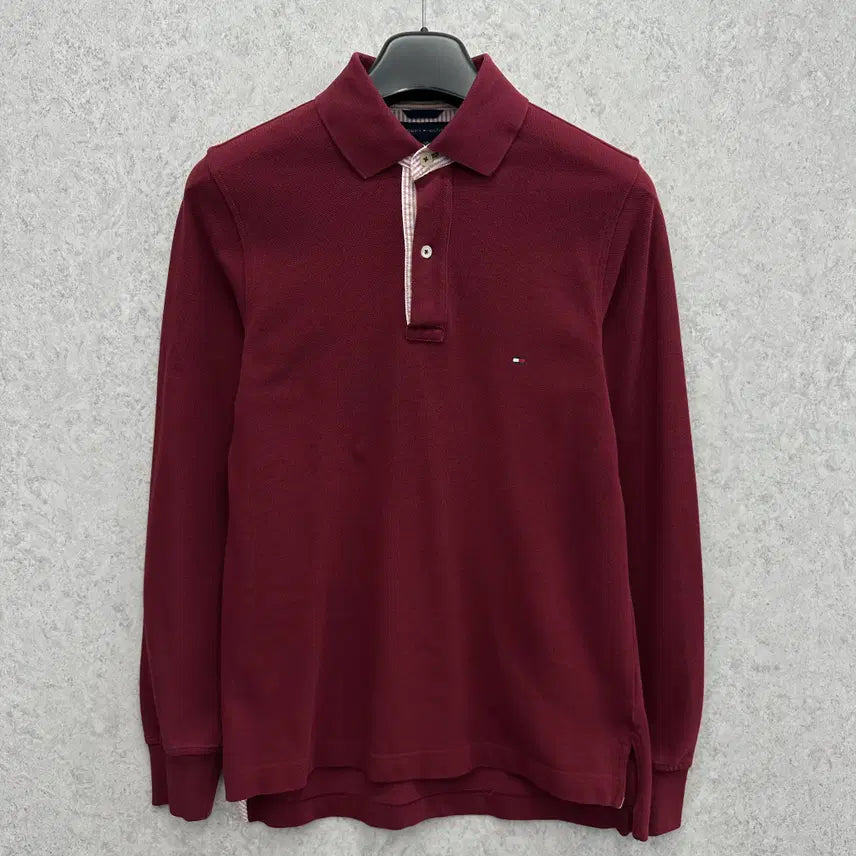 [BUNJANG] Tommy Hilfiger Men's Slim Fit Long Sleeve Polo Shirt / 90 타미힐피거 남자 슬림핏 긴팔 카라티