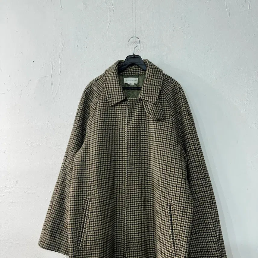[BUNJANG] LAFUDGESTORE Houndstooth Check Mac Coat L / 라퍼지스토어 하운드투스체크 맥코트 L