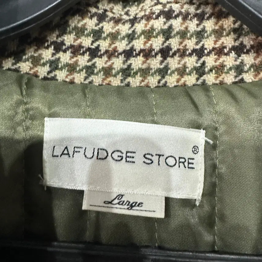 [BUNJANG] LAFUDGESTORE Houndstooth Check Mac Coat L / 라퍼지스토어 하운드투스체크 맥코트 L
