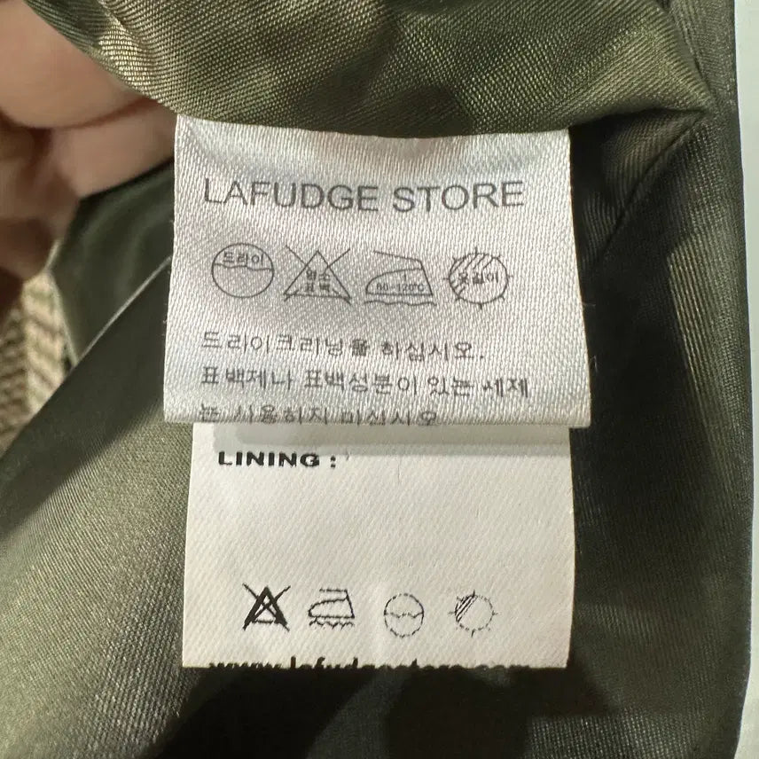 [BUNJANG] LAFUDGESTORE Houndstooth Check Mac Coat L / 라퍼지스토어 하운드투스체크 맥코트 L