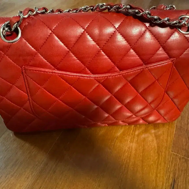 [BUNJANG] Chanel Classic Medium Lambskin Silver Chain / 샤넬 클래식 미듐 램스킨 은장