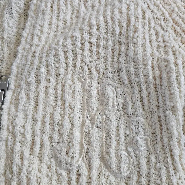 [BUNJANG] Marithe Francois Girbaud Cream Ribbed Zip Up Cardigan (M) / [정품]마리떼 프랑소와 저버 집업 가디건 (크림,M)