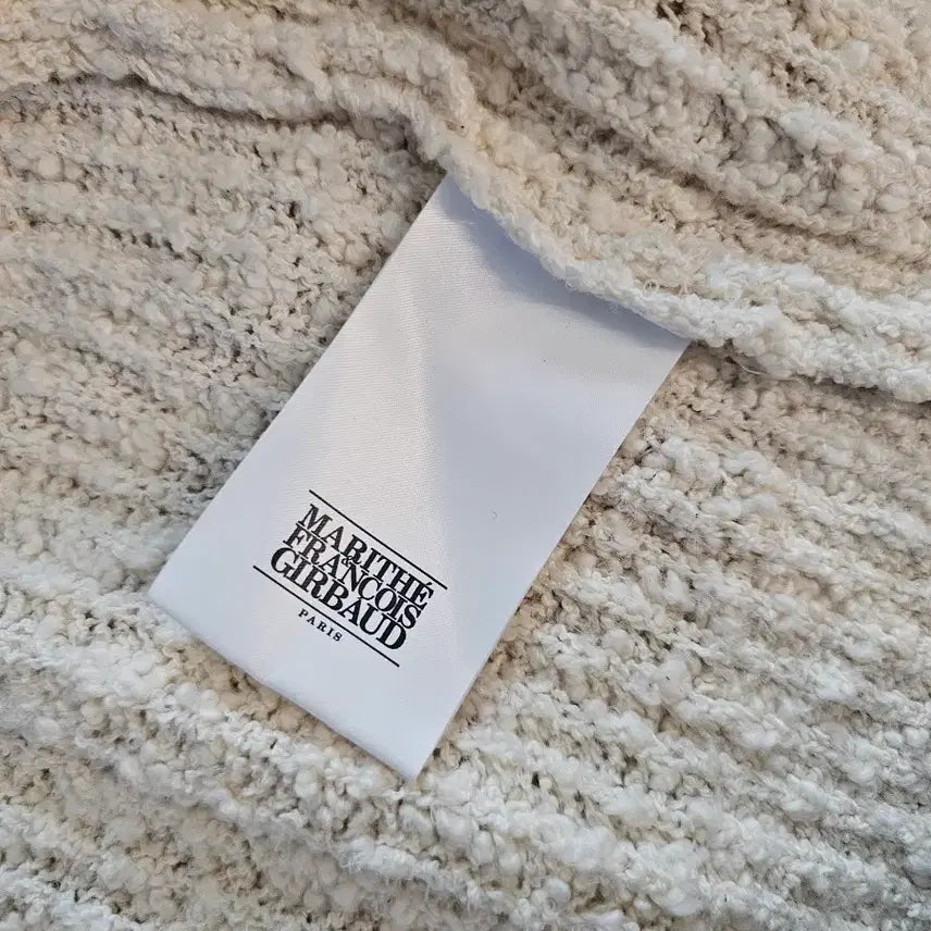 [BUNJANG] Marithe Francois Girbaud Cream Ribbed Zip Up Cardigan (M) / [정품]마리떼 프랑소와 저버 집업 가디건 (크림,M)