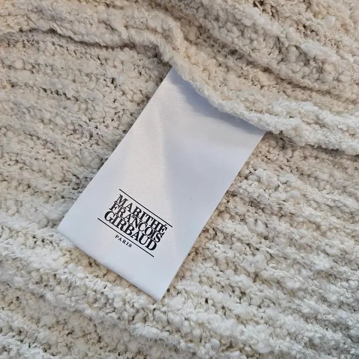 [BUNJANG] Marithe Francois Girbaud Cream Ribbed Zip Up Cardigan (M) / [정품]마리떼 프랑소와 저버 집업 가디건 (크림,M)