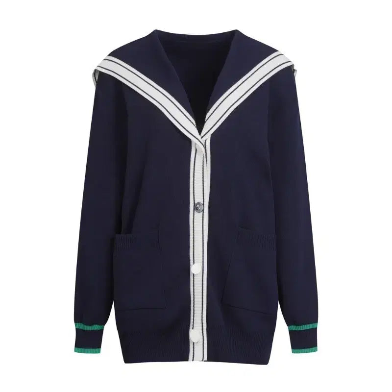 [BUNJANG] Lucky Chouette Sailor Cardigan / 럭키슈에뜨 세일러 가디건