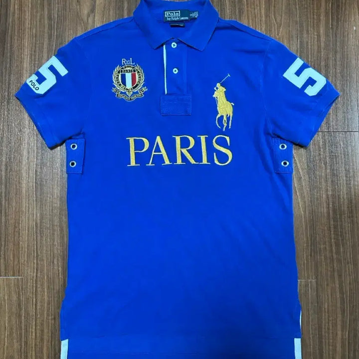 [BUNJANG] Polo Big Pony Paris Short Sleeve Polo Shirt Blue / (S) 폴로 빅포니 파리 반팔 카라티셔츠 블루