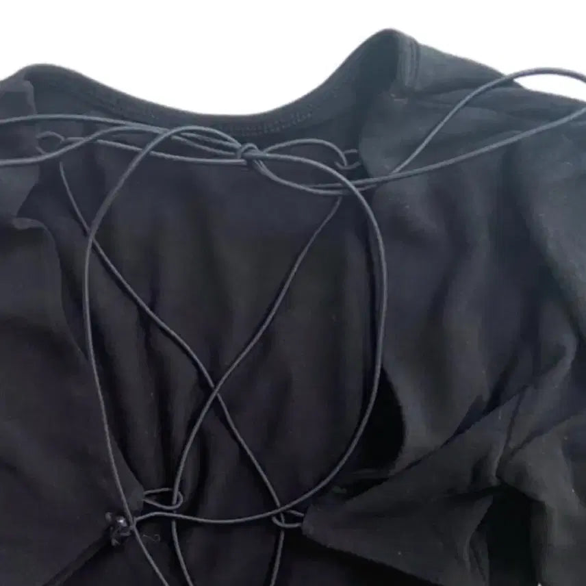 [BUNJANG] Tencel Crop Top / 백리스 크롭 텐셀티