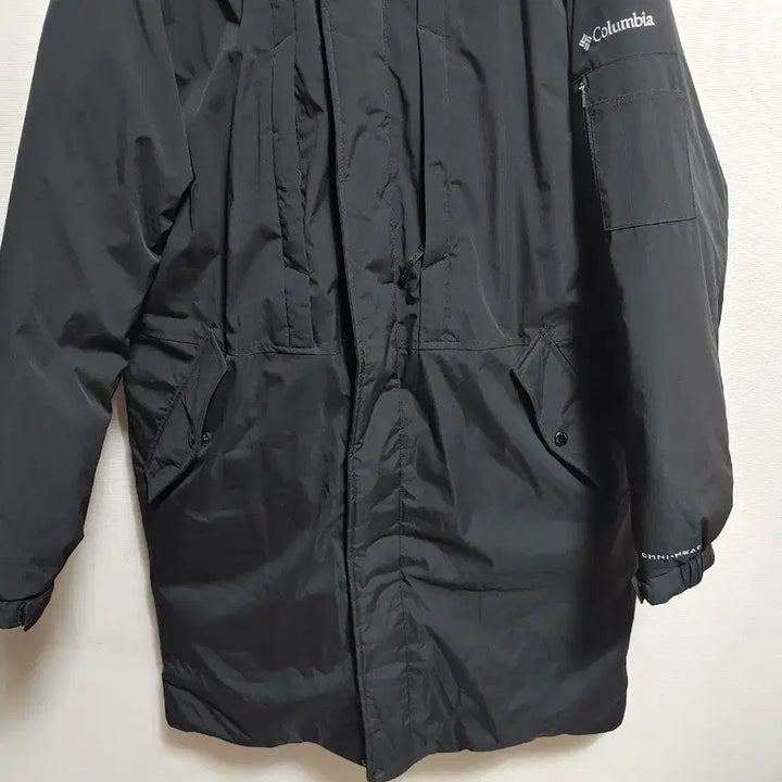 [BUNJANG] Columbia Long Down Padded Parka (Black, Size 100) / 컬럼비아 후드 털 블랙 롱패딩