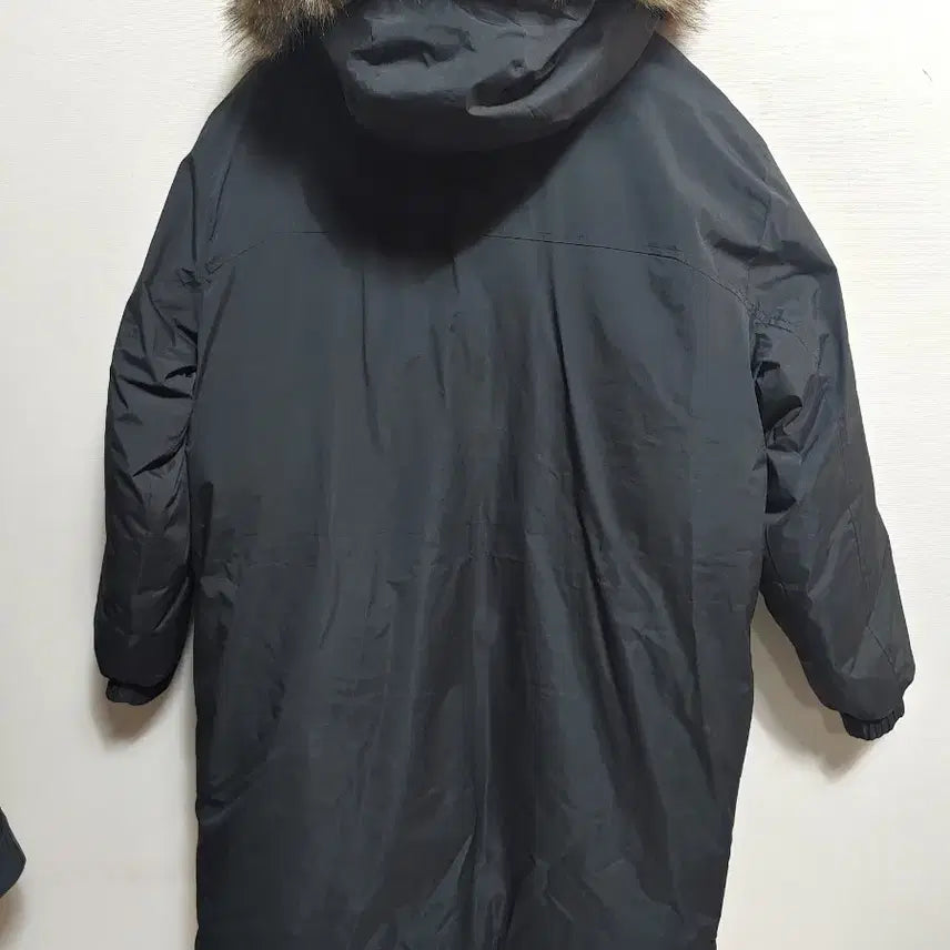 [BUNJANG] Columbia Long Down Padded Parka (Black, Size 100) / 컬럼비아 후드 털 블랙 롱패딩