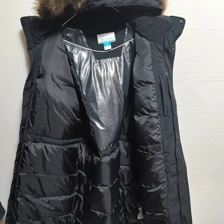 [BUNJANG] Columbia Long Down Padded Parka (Black, Size 100) / 컬럼비아 후드 털 블랙 롱패딩
