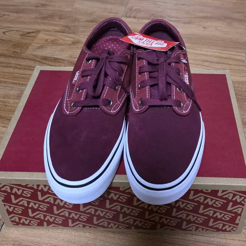 [BUNJANG] Vans Antique Burgundy Sneakers 230mm / 반스 앤티크 버건디 스니커즈 새상품 230mm 박스포함