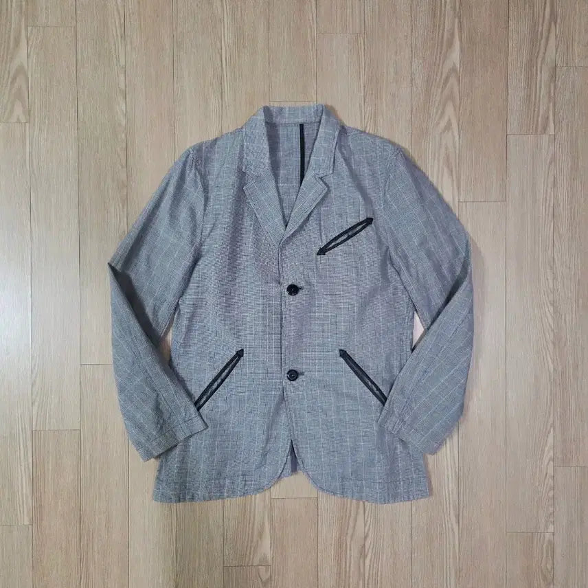 [BUNJANG] Beamz Glen Check Sheepskin Work Jacket / 빔즈 글렌 체크 쉽스킨 디테일 워크 재킷