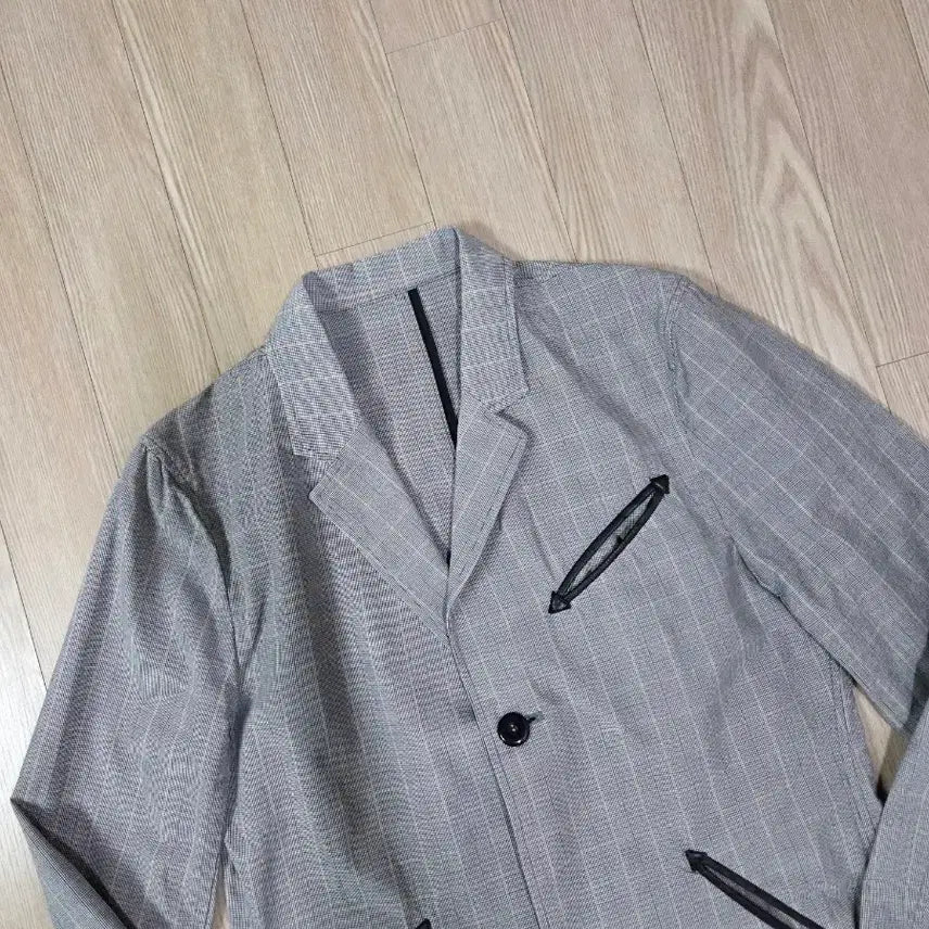 [BUNJANG] Beamz Glen Check Sheepskin Work Jacket / 빔즈 글렌 체크 쉽스킨 디테일 워크 재킷