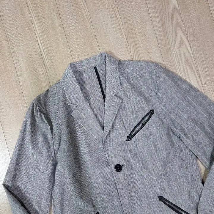 [BUNJANG] Beamz Glen Check Sheepskin Work Jacket / 빔즈 글렌 체크 쉽스킨 디테일 워크 재킷