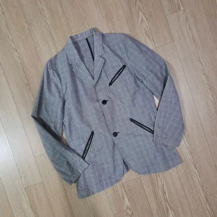 [BUNJANG] Beamz Glen Check Sheepskin Work Jacket / 빔즈 글렌 체크 쉽스킨 디테일 워크 재킷