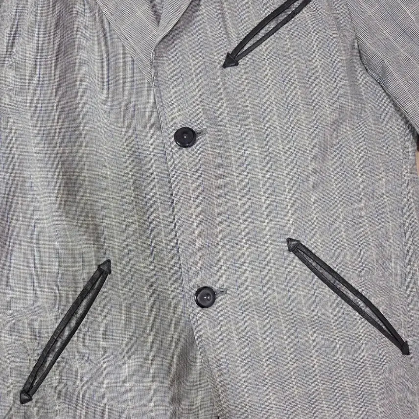 [BUNJANG] Beamz Glen Check Sheepskin Work Jacket / 빔즈 글렌 체크 쉽스킨 디테일 워크 재킷